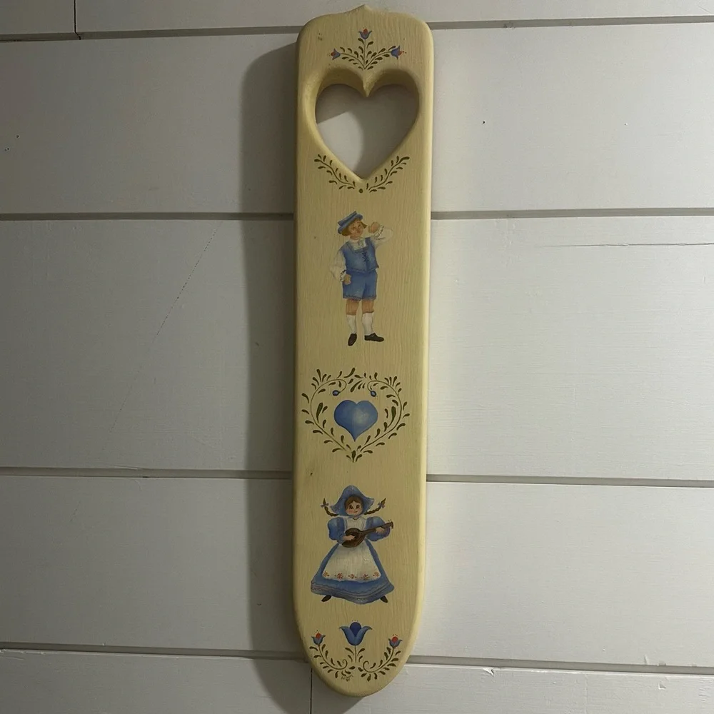 Vintage Handmade Primitive Wooden Wall Plaque English Country Farmhouse